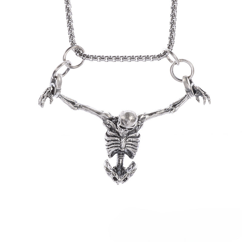 Wholesale Halloween Gothic Skull Necklace